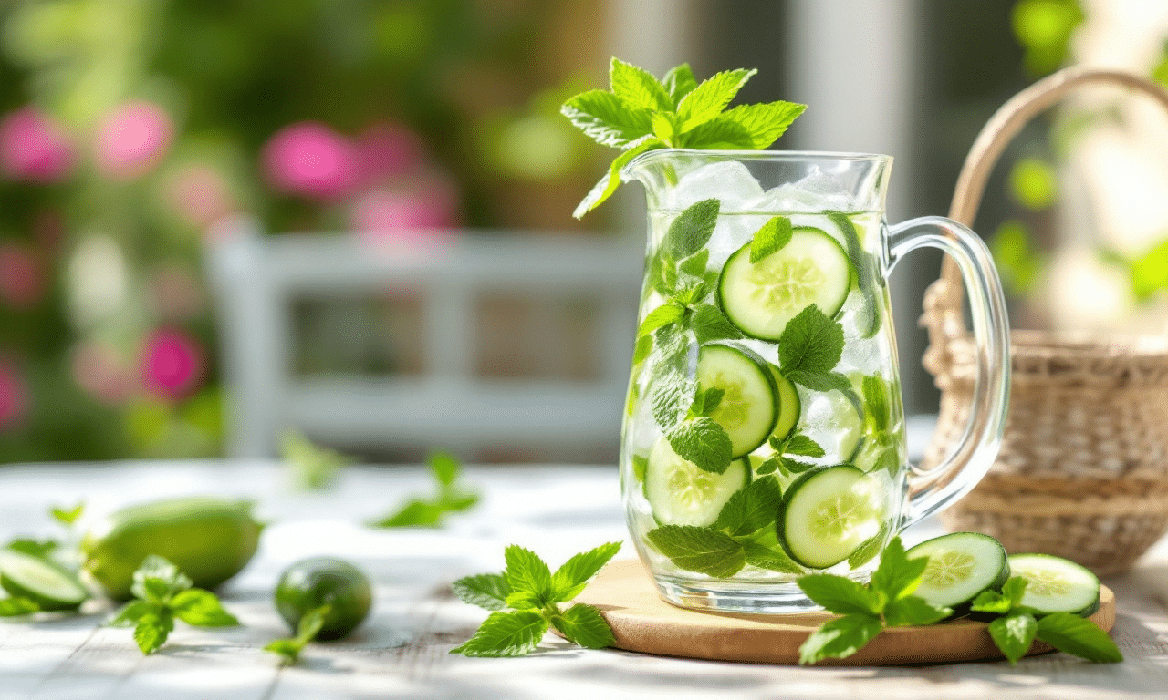 De zomerdrank met munt en komkommer die opgeblazen buikjes vermindert