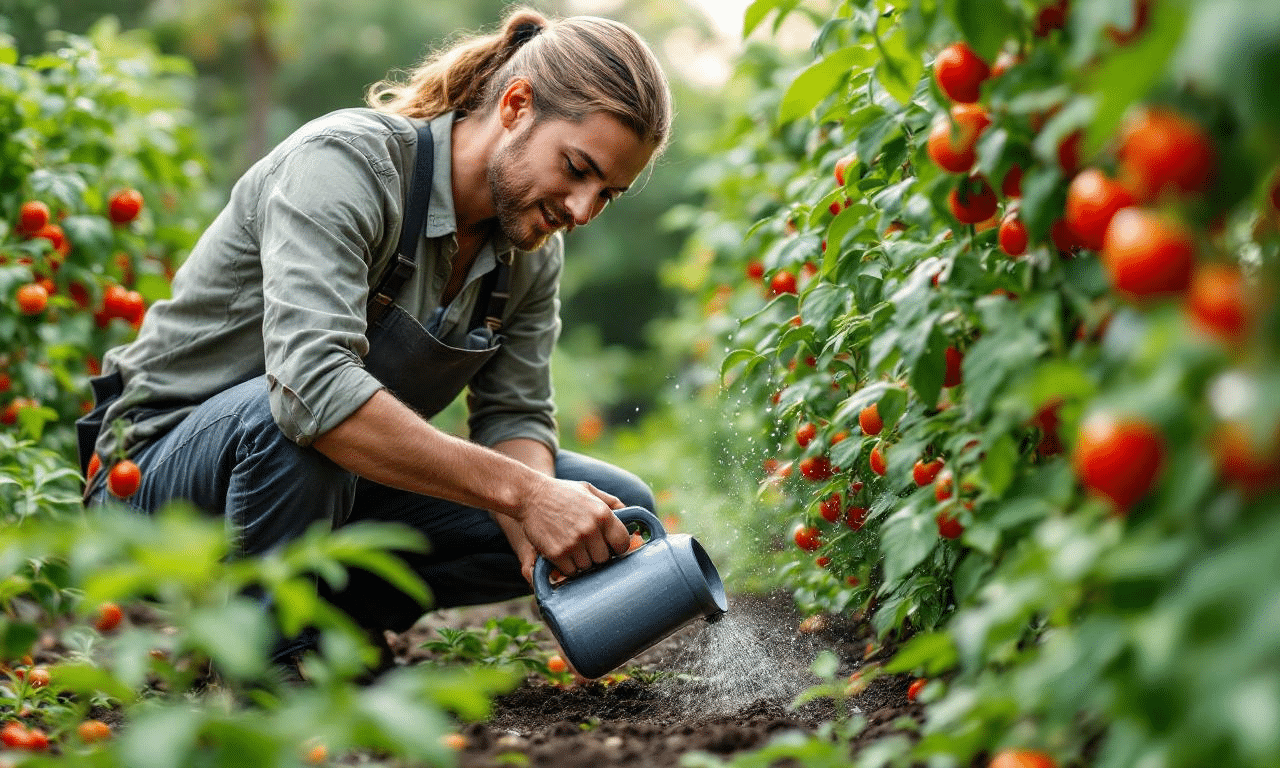 Zeg vaarwel tegen barsten in je tomaten met deze simpele watergeeftip!