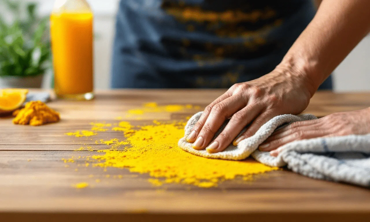 Zorg voor houten oppervlakken: zo verwijder je kurkuma-vlekken zonder schade!