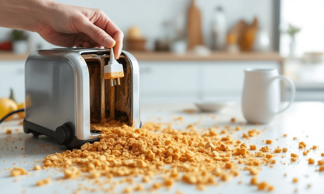 Kruimels in je broodrooster? Deze simpele omkeertip werkt elke keer